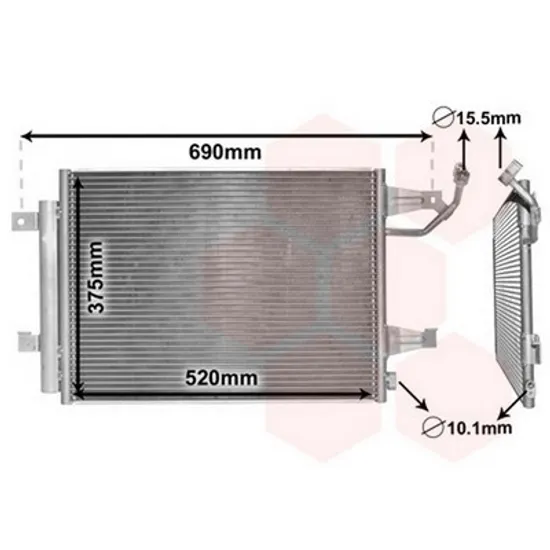 Radiator Aer Conditionat SMART FORFOUR 454 2004->2006 Radiator aer conditionat 52x37,5 toate modelele Perioada 2004 2005 2006 2007 2008 2009 2010 2011 2012 2013