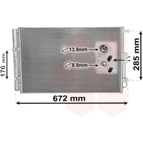 Radiator aer conditionat DACIA LODGY 2012-> 1.6 61KW 83CP , pentru motor K7M 812, K7M 828 perioada 2012 2013,2014,2015,2016 2017