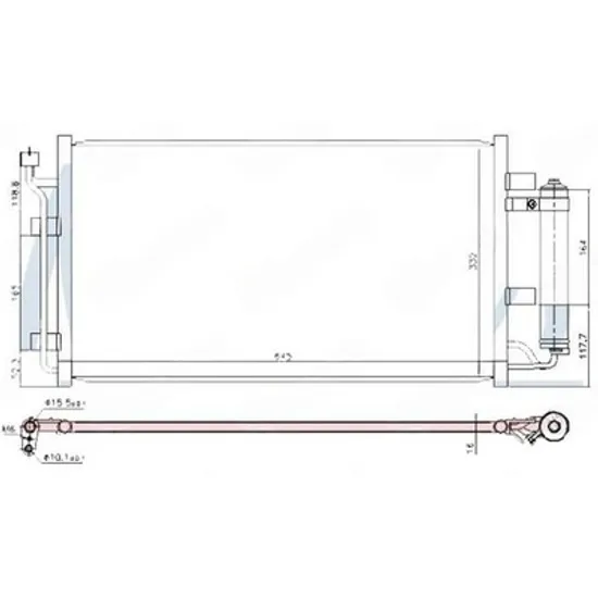 Radiator Aer Conditionat NISSAN LEAF 2010->2017 Radiator condensator aer conditionat (645x332x16) 2010-2013 Perioada 2010 2011 2012 2013 2014 2015 2016 2017