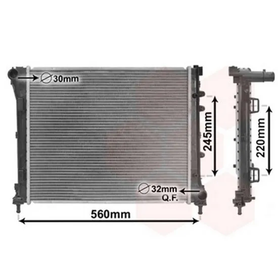 Radiator Motor FIAT PANDA 312 2012-> Radiator apa 1.4cc 16V cu/fara aer conditionat -1,3MJTDF (48x39,5) Perioada 2012 2013 2014 2015 2016 2017 2018