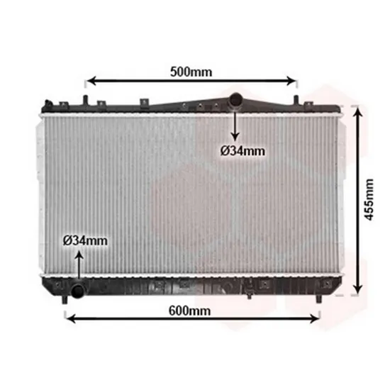 Radiator Motor DAEWOO TACUMA 2000->2004 Radiator apa pentru 1,6 - 1,8 - 2,0cc (70x37x18) Perioada 2000 2001 2002 2003 2004 2005 2006