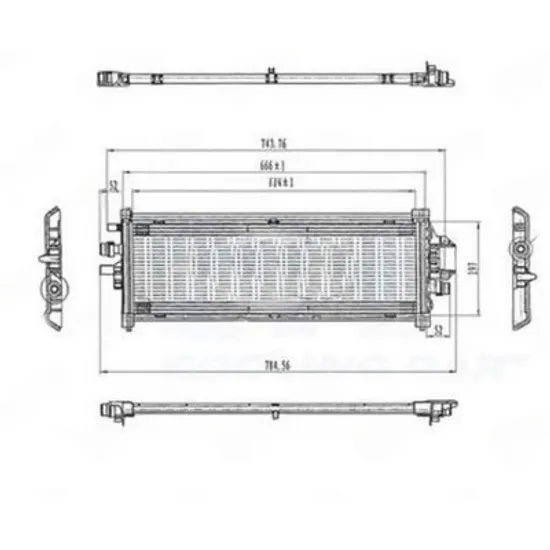Radiator Motor TESLA MODEL 3 2017-> Radiator apa motor (624x185x16) Perioada 2017 2018 2019 2020 2021 2022 2023
