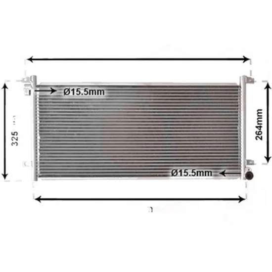 Radiator aer conditionat JEEP WRANGLER 3 2007->2016 pentru 2.8 CRD, perioada 2007 2008 2009 2010 2011 2012 2013 2014 2015