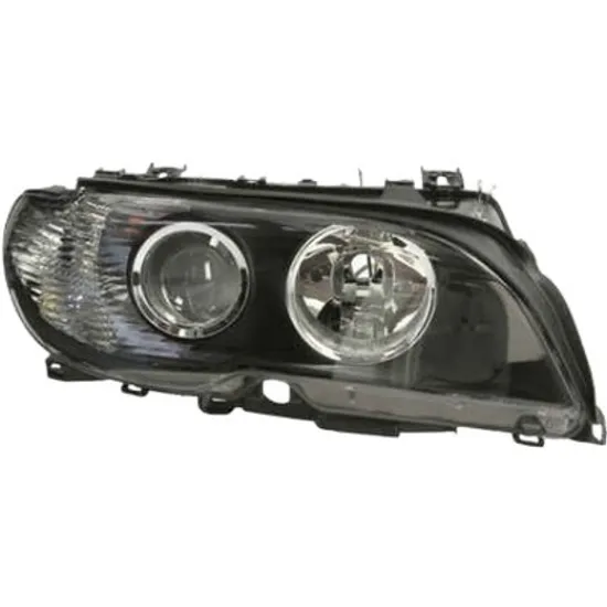 Far dreapta BMW 3 Cabriolet E46 2000->2007 perioada 2000 2001 2002 2003 2004 2005 2006 de la an de fabricatie 03/2003, fara motor reglaj, fumuriu, semnal alb, cu reglaj electric, cu bec H7/H7