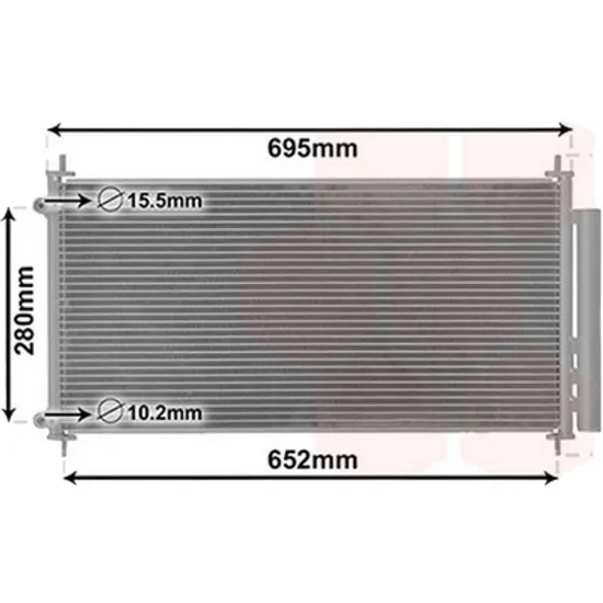 Radiator aer conditionat FORD TRANSIT 2000->2006 2.0 DI 63KW 86CP , pentru motor F3FA perioada 2000 2001,2002,2003,2004,2005 2006