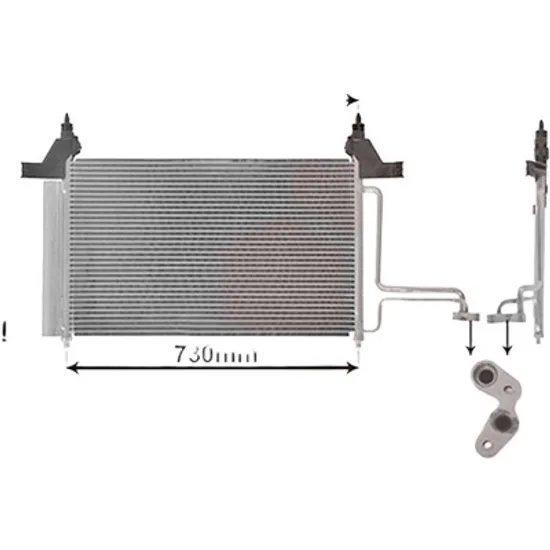 Radiator aer conditionat BMW 1 F20 2011->2019 125 d 165KW 224CP , pentru motor B47 D20 B perioada 2015 2016,2017,2018 2019