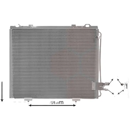Radiator aer conditionat CHEVROLET CAPTIVA C100 2006-> 2.2 D 135KW 184CP , pentru motor LNQ perioada 2014 2015,2016,2017,2018 2019