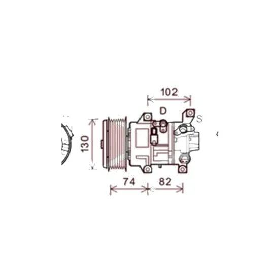 Compresor aer conditionat TOYOTA AVENSIS T25 2003->2008 pentru 2.2 D-CAT , perioada 2005 2006 2007 2008
