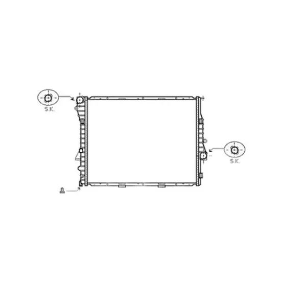 Radiator Motor BMW X5 E53 2000->2006 Radiator apa pentru 3.0 benzina/diesel CV manuala (59x60x2,4) Perioada 2000 2001 2002 2003 2004 2005 2006 2007