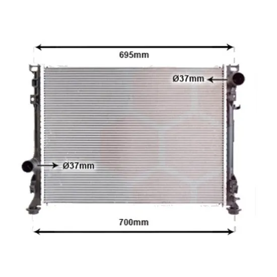 Radiator apa CHRYSLER 300 C LX; LE 2004->2012 pentru 3.5, perioada 2004 2005 2006 2007 2008 2009 2010 2011 2012