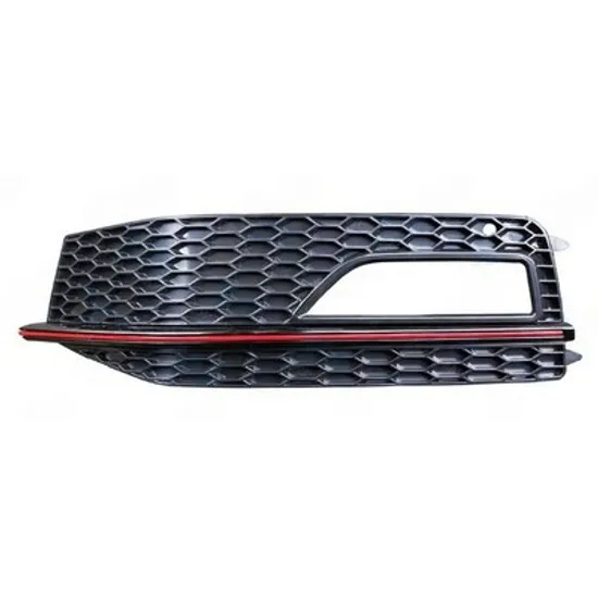 Grila Bara AUDI A4 B8 2007->2015 Grila bara fata (cu gaura Proiector) ornament rosu (S-LINE) STANGA Perioada 2011 2012 2013 2014 2015