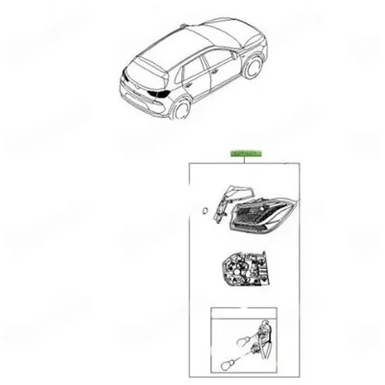 Stop Spate HYUNDAI i30 2017-> Lampa stop spate exterior (H/B) (O) DREAPTA Perioada 2017 2018 2019 2020