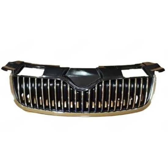 Grila Radiator SKODA ROOMSTER 2006->2015 Grila radiator neagra/cromat (cu ornament cromat inferioara) Perioada 2006 2007 2008 2009 2010