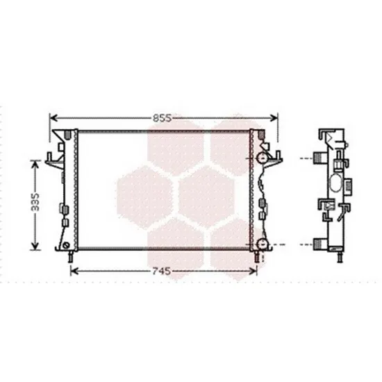 Radiator Motor RENAULT LAGUNA 2 2001->2007 Radiator apa 1.9/2.0DCi diesel mica SPILES Perioada 2001 2002 2003 2004 2005 2006 2007