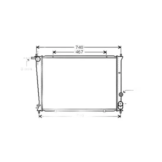 Radiator Motor HYUNDAI H-1 1997->2007 Radiator apa pentru 2.4CC 8V cu/fara aer conditionat (65X44,5) Perioada 1997 1998 1999 2000 2001 2002 2003 2004 2005 2006 2007 2008