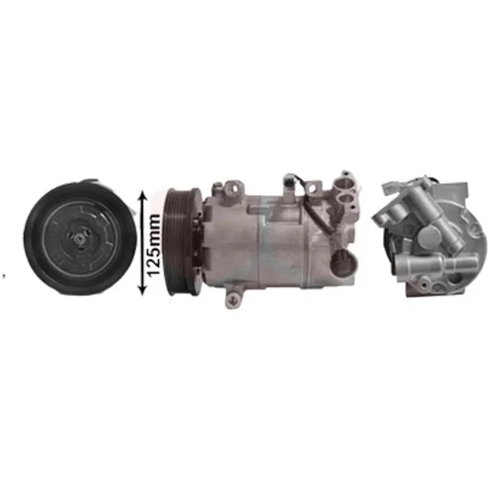 Compresor aer conditionat RENAULT GRAND SCENIC 3 2009->2016 1.5 dCi 81KW 110CP , pentru motor K9K 636, K9K 836, K9K 837 perioada 2009 2010 2011 2012 2013 2014