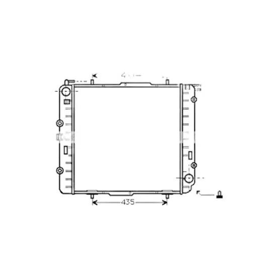 Radiator apa MERCEDES G-CLASS W463 1989-> pentru 500 GE, perioada 1993 1994