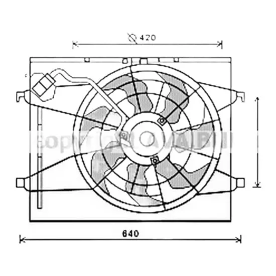 Ventilator motor KIA CEED SW 2007->2012 1.6 93KW 126CP , pentru motor G4FC perioada 2007 2008 2009 2010 2011 2012