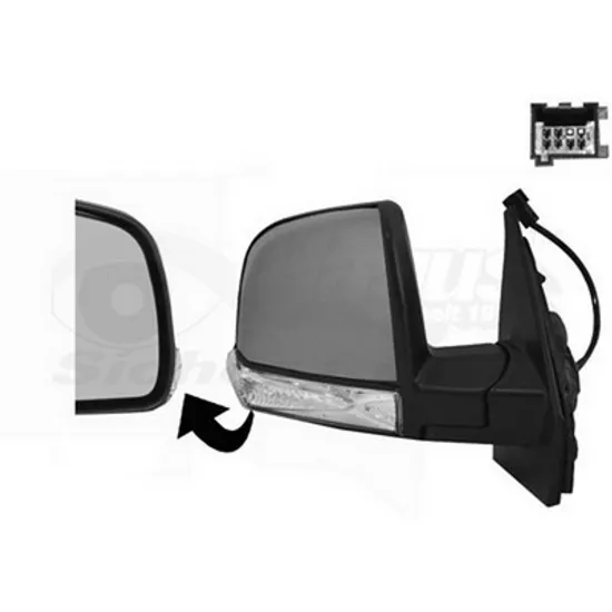 Oglinda OPEL COMBO X12 2012-> Oglinda exterioara electrica cu incalzire pentru vopsit cu semnal si senzor COMBI A dreapta Perioada 2012 2013 2014 2015 2016 2017