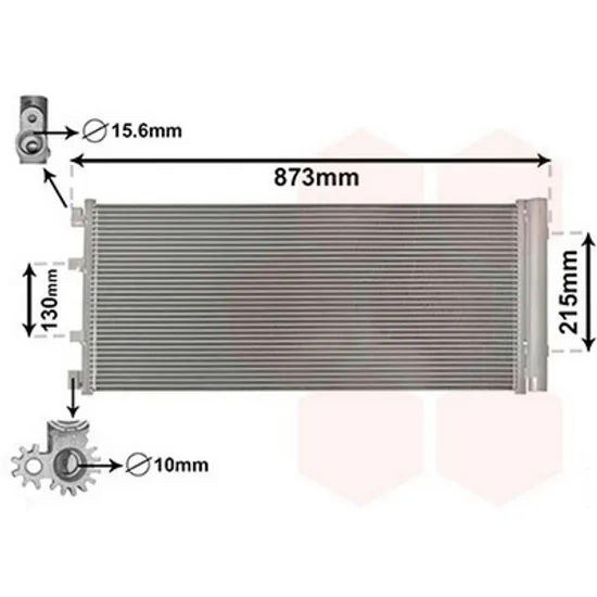 Radiator Aer Conditionat OPEL MOVANO B 2010->2020 Radiator aer conditionat 2 3 CDTi 79,5x35,5 Perioada 2010 2011 2012 2013 2014 2015 2016