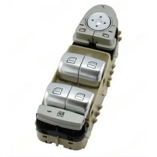Buton oglinda MERCEDES CLS C257 2017-> Panou butoane oglinda cu rabatare electrica fata (suport bej/butoane argintii) (lumina alba) pentru 4 usi (3pin) STANGA Perioada 2017 2018 2019 2020 2021 2022