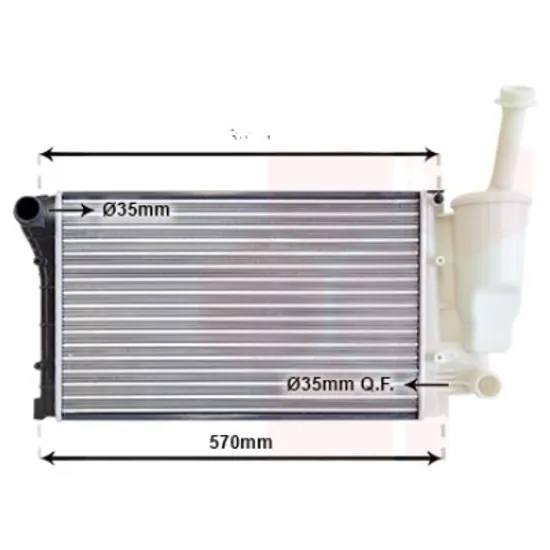Radiator apa FIAT PANDA 169 2003->2013 pentru 1.2, perioada 2003 2004 2005 2006 2007 2008 2010 2011 2012 2013