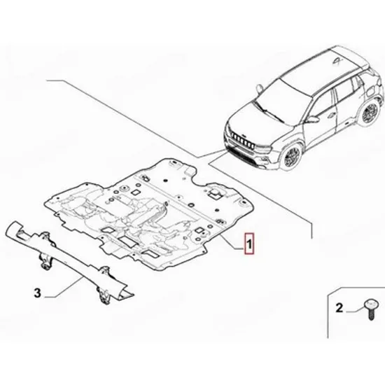 Scut Motor FIAT 600 2023-> Scut motor plastic (O) Perioada 2023 2024 2025
