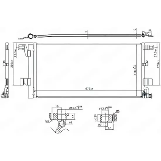 Radiator Aer Conditionat AUDI A5 F53, F5P 2016-> Radiator condensator aer conditionat 1.4 TFSI/S4/RS4 benzina 2.0/3.0 TDi diesel (673x318x12) Perioada 2019 2020 2021 2022 2023 2024