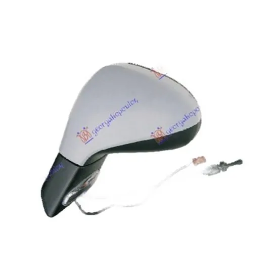 Oglinda PEUGEOT 207 2006->2015 Oglinda exterioara mecanica cu cabluri pentru vopsit cu semnal stanga Perioada 2006 2007 2008 2009 2010 2011 2012