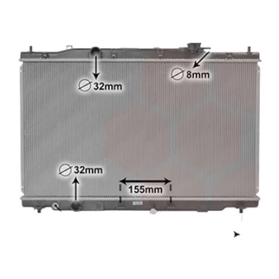 Radiator apa HONDA CR-V 4 2012->2016 pentru 2.0, perioada 2012 2013 2014 2015 2016 2017