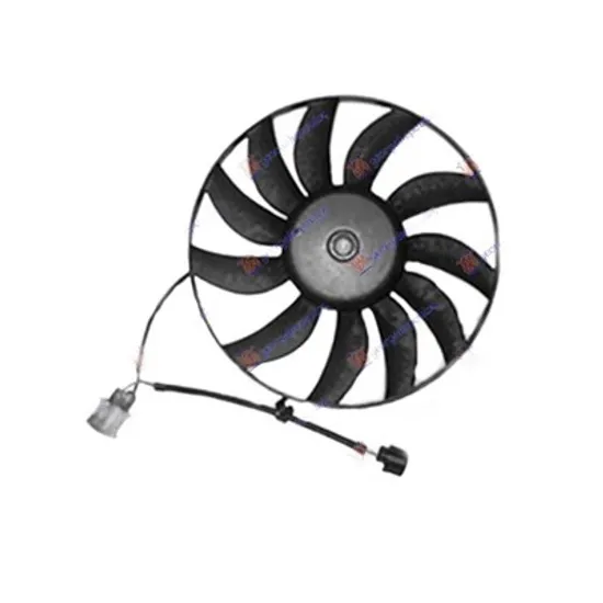 Ventilator Motor SKODA OCTAVIA 2 2004->2013 Electroventilator (motor si elice) (360mm) (100w) Perioada 2004 2005 2006 2007 2008 2009 2010 2011 2012