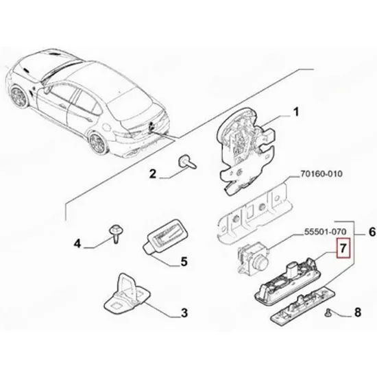 Maner capota spate ALFA ROMEO TONALE 2022-> Buton maner Capota spate (O) Perioada 2022 2023 2024 2025