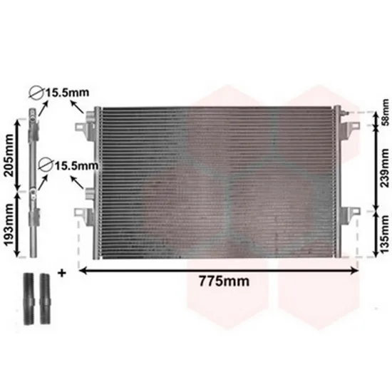 Radiator Aer Conditionat RENAULT ESPACE 4 2002->2014 Radiator aer conditionat benzina-diesel 2004-> (660x430x16) TUBE 15.5/15.5mm Perioada 2002 2003 2004 2005 2006 2007 2008 2009 2010 2011 2012