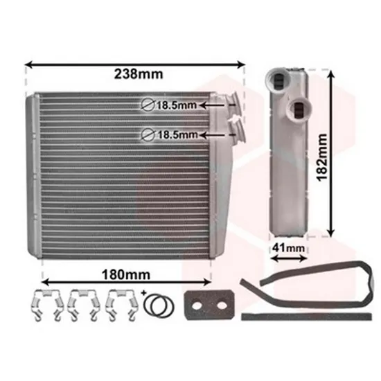 Radiator Incalzire LAND ROVER DISCOVERY SPORT 2014-> Calorifer (B) cu/fara aer conditionat (179x178) Perioada 2014 2015 2016 2017 2018