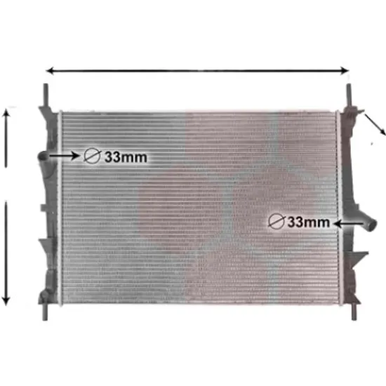 Radiator apa FORD TRANSIT 2005->2014 pentru 3.2 TDCi RWD, perioada 2007 2008 2009 2010 2011 2012 2013 2014