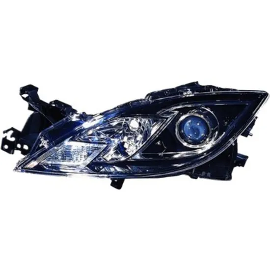 Far stanga MAZDA 6 GG 2007->2013 perioada 2007 2008 2009 2010 2011 2012 2013 pana la an de fabricatie 12/2009, cu motor reglaj, semnal transparent, cu reglaj electric, cu bec H11, cu bec H9