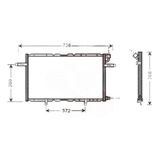 Radiator aer conditionat MERCEDES S-CLASS W222 2013->2020 S 350 d 4-matic 210KW 286CP , pentru motor OM 656.929 perioada 2017 2018,2019,2020,2021 2022