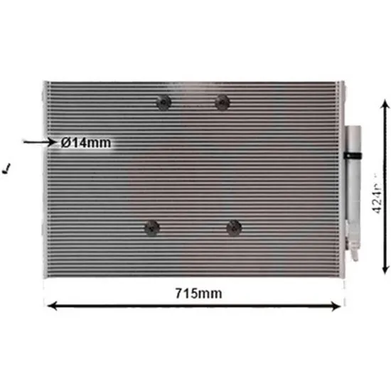 Radiator aer conditionat BMW 4 Coupe F32; F82 2013-> 420 d 140KW 190CP , pentru motor B47 D20 A perioada 2015 2016,2017,2018,2019 2020