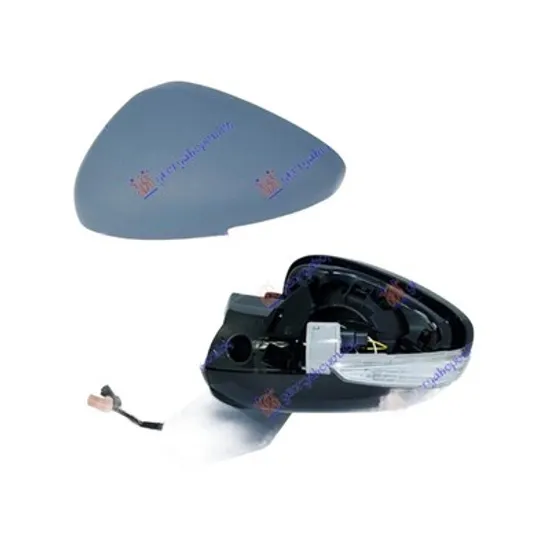 Oglinda exterioara stanga DS DS5 2015->2018 perioada 2015 2016 2017 2018 , cu lampa podea, cu lumini de pozitie, cu semnal, numar pini 10, cu incalzire, rabatare electrica, prevopsit grund,
