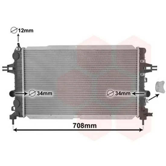 Radiator Motor OPEL ZAFIRA B 2005->2015 Radiator apa pentru 1 6i 16V TURBO cu/fara aer conditionat 60x37 Perioada 2005 2006 2007 2008 2009 2010 2011