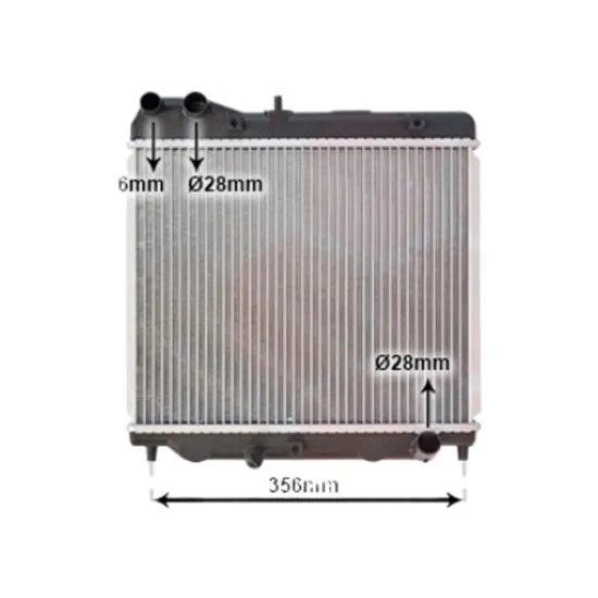 Radiator apa HONDA JAZZ 2 2002->2008 pentru 1.4 iDSI, perioada 2006 2007 2008