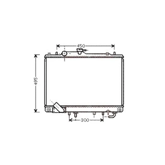 Radiator apa MITSUBISHI PAJERO SPORT 1 1996->2012 3.0 V6 125KW 170CP , pentru motor perioada 2000 2001,2002,2003,2004 2005
