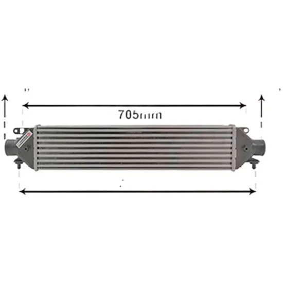 Intercooler FIAT GRANDE PUNTO 199 2005-> 1.9 D Multijet 96KW 130CP , pentru motor 199 A5.000 perioada 2005 2006,2007,2008,2009 2010