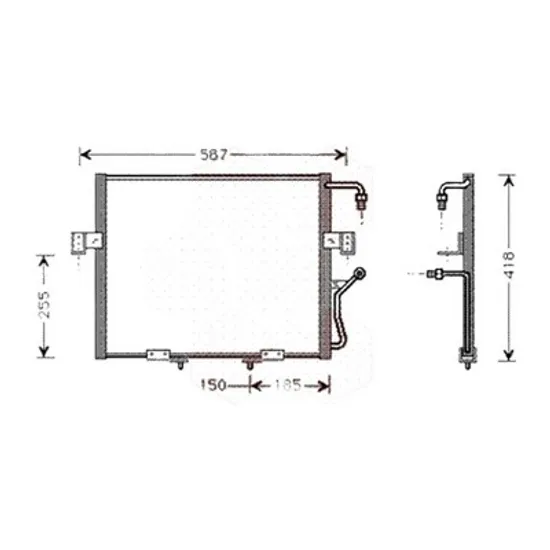 Radiator aer conditionat HONDA CIVIC 9 2011-> 1.8 104KW 141CP , pentru motor R18Z1, R18Z4 perioada 2012 2013,2014,2015,2016 2017