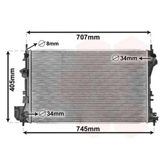 Radiator Motor OPEL SIGNUM 2003->2008 Radiator apa 1.6->2018I 16V+/-AC 65x40,5 Z16XE-Z18XE Perioada 2003 2004 2005 2006 2007 2008 2009