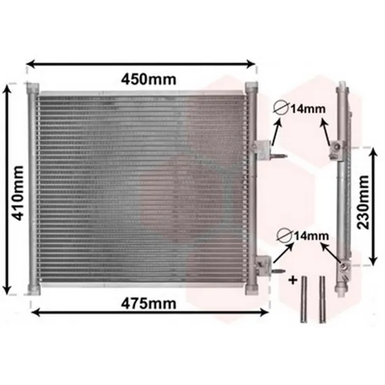 Radiator Aer Conditionat FORD KA 1996->2008 Radiator aer conditionat benzina (40x38) Perioada 1996 1997 1998 1999 2000 2001 2002 2003 2004 2005 2006 2007 2008