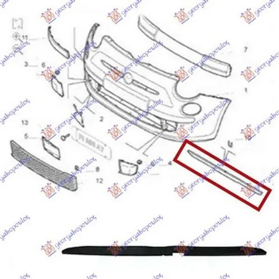 Spoiler Bara fata FIAT PANDA 312 2012-> Spoiler bara fata, Perioada 2012 2013 2014 2015 2016 2017 2018