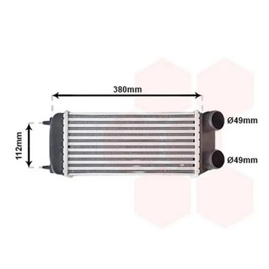 Intercooler PEUGEOT 206 1998->2007 Radiator intercooler 1.6/2.0 HDi 300x155x80 Perioada 1998 1999 2000 2001 2002 2003 2004