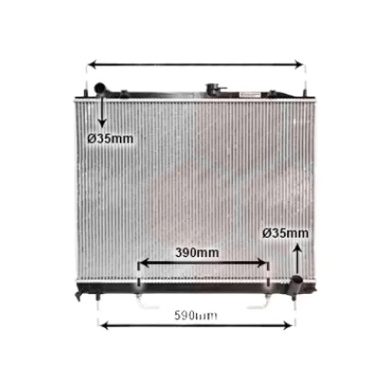 Radiator apa MITSUBISHI PAJERO 4 2006-> pentru 3.2 DI-D 4WD, perioada 2007 2008 2009 2010 2011 2012
