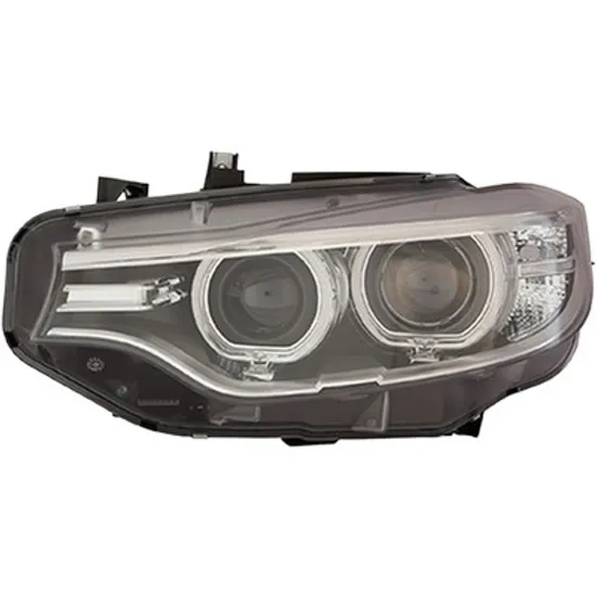 Far stanga BMW 4 Gran Coupe F36 2014-> perioada 2014 2015 pana la an de fabricatie 2017, fara motor reglaj, fara unitate de control, cu xenon, cu reglaj distanta iluminare automat, cu bec D1S tub descarcare gaze, cu bec LED